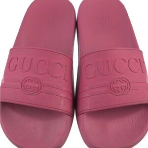 Gucci Fuchsia Slide Sandals Sz 39